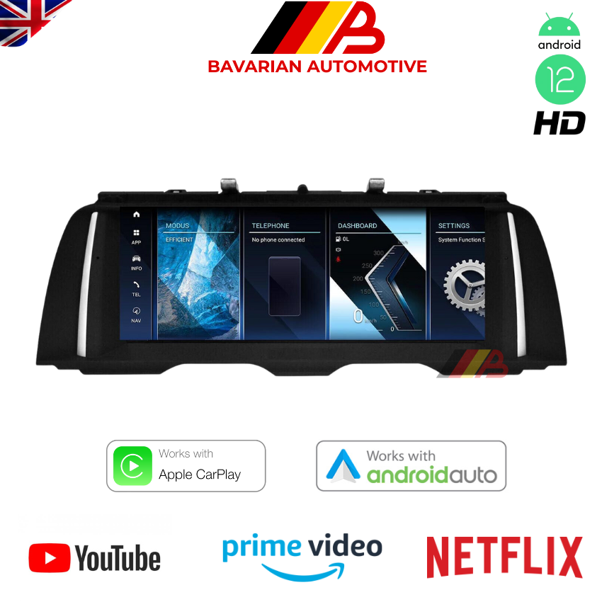 BMW 5 Series GT F07 | 10.25” Android 13 Display with Built in Apple CarPlay & Android Auto