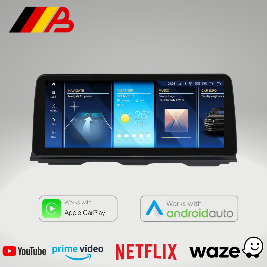 BMW 12.3" Android 13 Touchscreen System Upgrade BMW 5 Series (F10 F11)