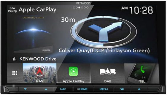 KENWOOD DNX 9190DAB Apple CarPlay Navigation DAB Stereo & Full Fitting Kit for Ford Transit Custom (2012–2018)