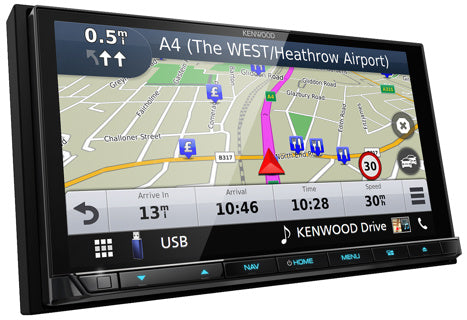 KENWOOD DNX 9190DAB Apple CarPlay Navigation DAB Stereo & Full Fitting Kit for Ford Transit Custom (2012–2018)