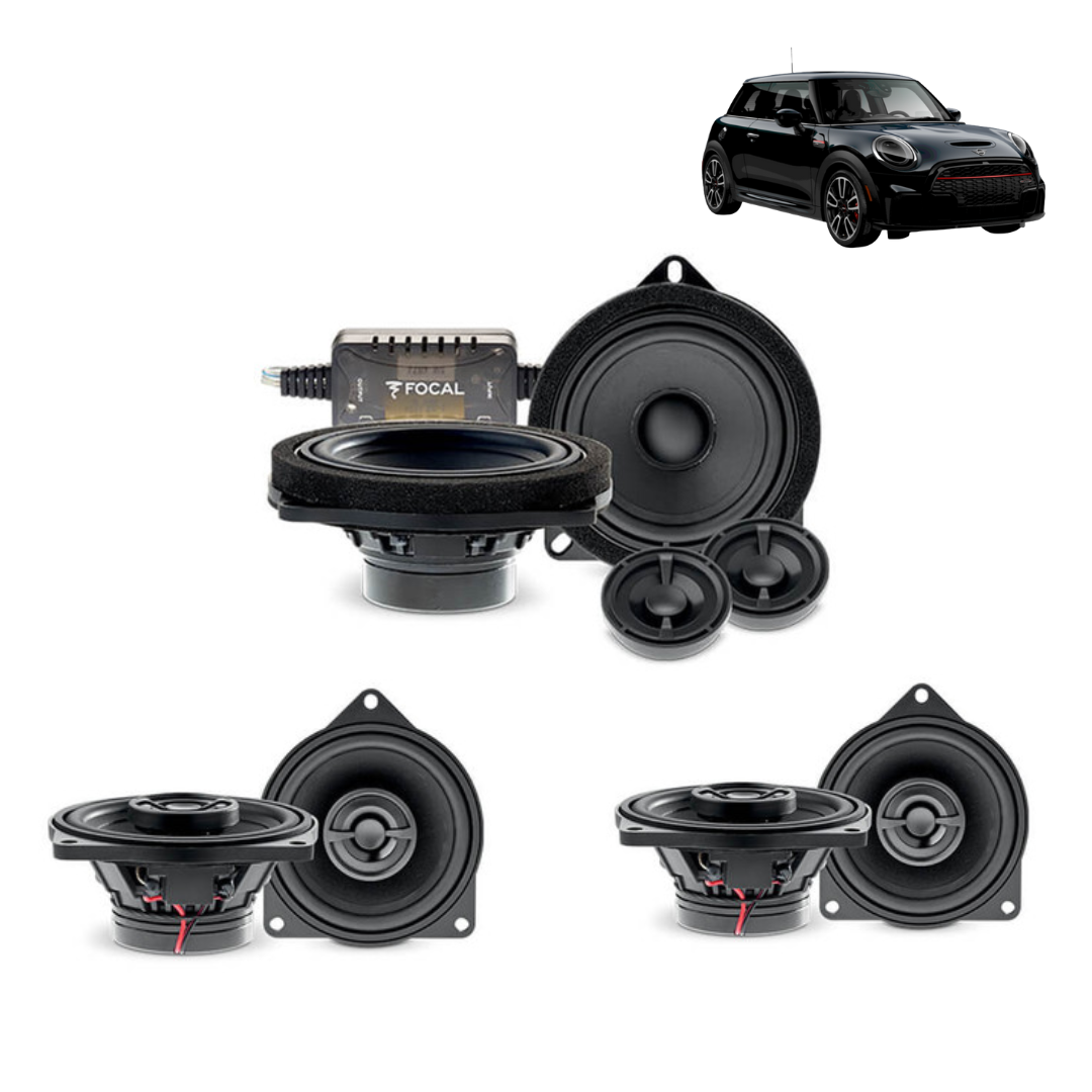 Focal Front & Rear Speakers Full Upgrade Package – Mini 5‑Door Hatch (2014–2024)