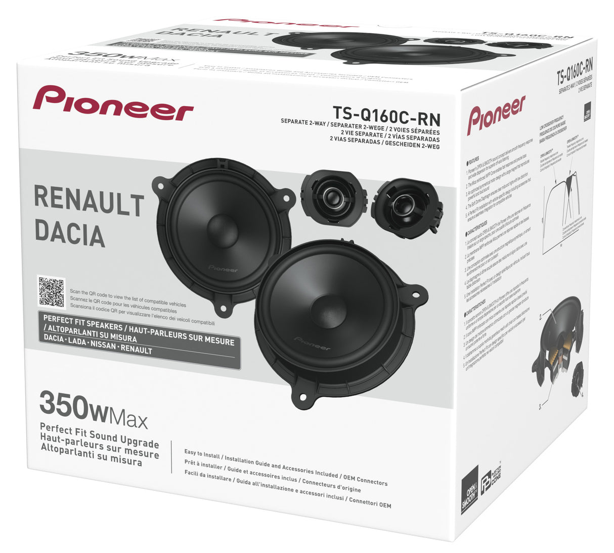 Pioneer TS-Q160C-FT 6.5" Component Speakers for Fiat, Alfa Romeo & Vauxhall