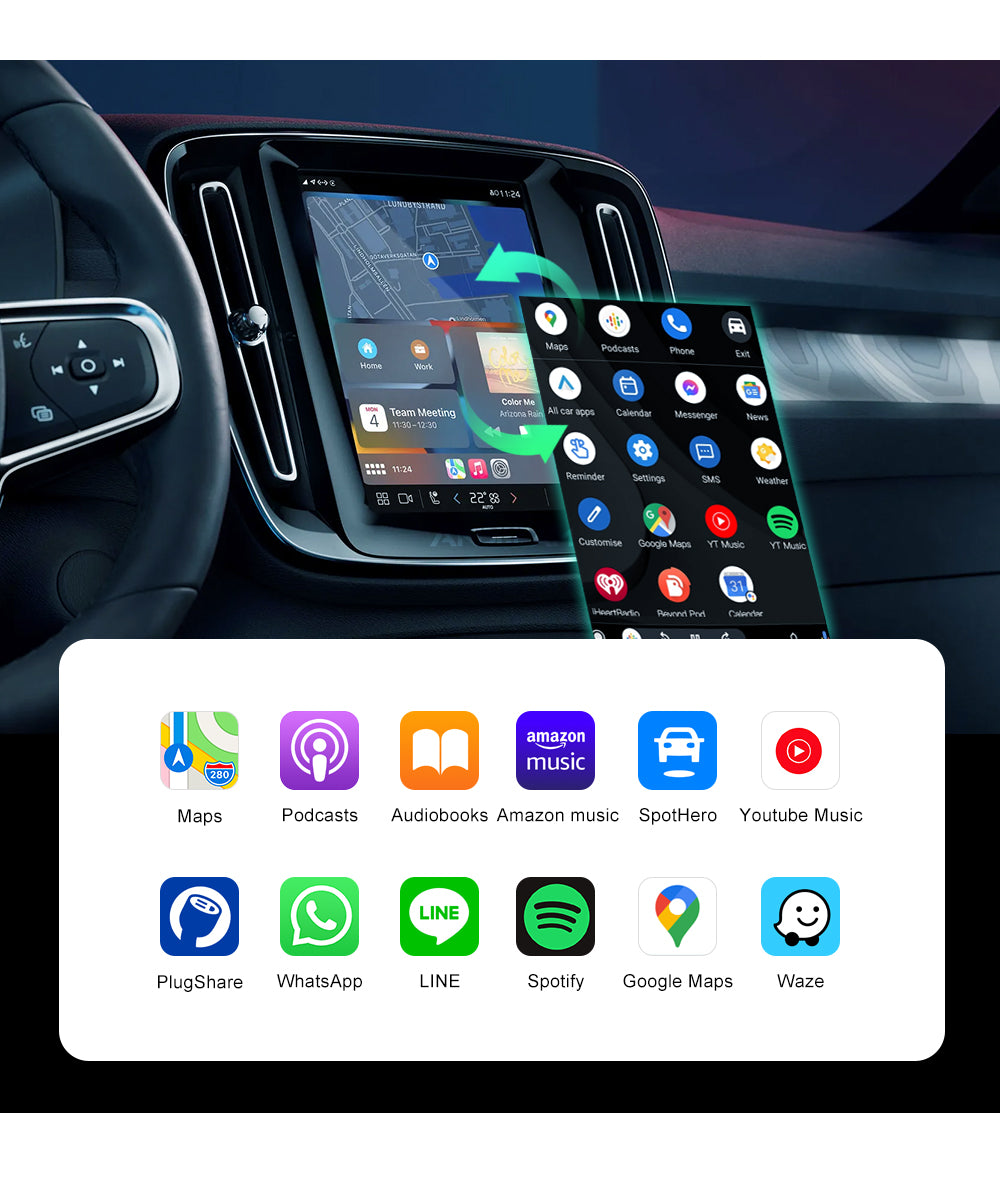 Volvo S90 Apple CarPlay & Android Auto Integration Kit