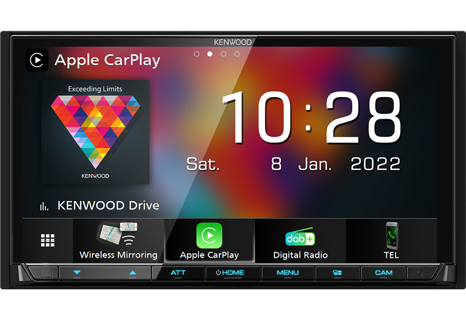 KENWOOD DMX 8021DABS Apple CarPlay DAB Stereo & Full Fitting Kit for Ford Ranger (2016-2020)