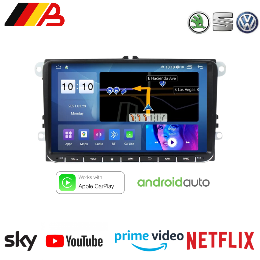 VW Seat Skoda 9" Android 11 Touchscreen Headunit