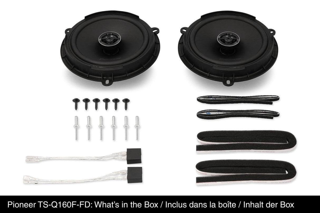 Pioneer TS-Q160F-FD 6.5" Coaxial Speakers for Ford, Jaguar, Land Rover & Mazda