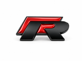 VW R Badge Emblem Matt Black – Rear Tailgate Boot Badge for Volkswagen Golf Mk5 Mk6 Mk7 Polo Passat Tiguan Scirocco