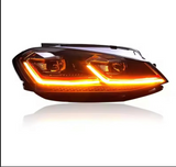 VW Golf MK7 DRL LED Headlights with Sequential Indicators