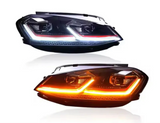 VW Golf MK7 DRL LED Headlights with Sequential Indicators