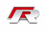 VW R Badge Emblem Matt Black – Rear Tailgate Boot Badge for Volkswagen Golf Mk5 Mk6 Mk7 Polo Passat Tiguan Scirocco