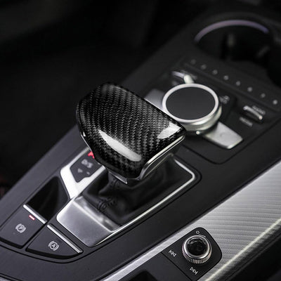 Gear Shifter Handle Carbon Fibre Trim Accessory Sticker for Audi A4 B9 A5 Q5 FY Q7 4M