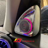 Mercedes C Class (W205) 4D Door Tweeters with Ambient Lights + Speaker Covers