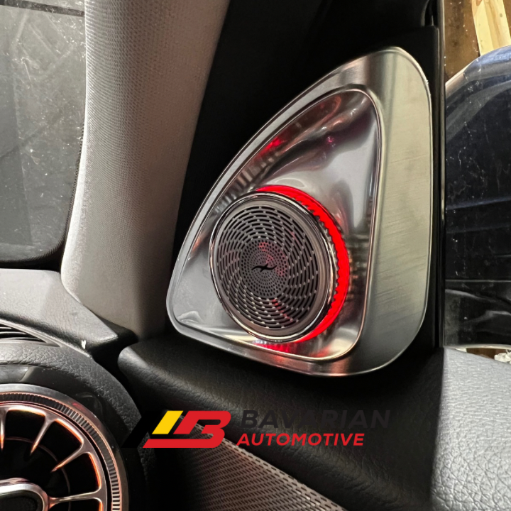 Mercedes C Class (W205) 4D Door Tweeters with Ambient Lights + Speaker Covers