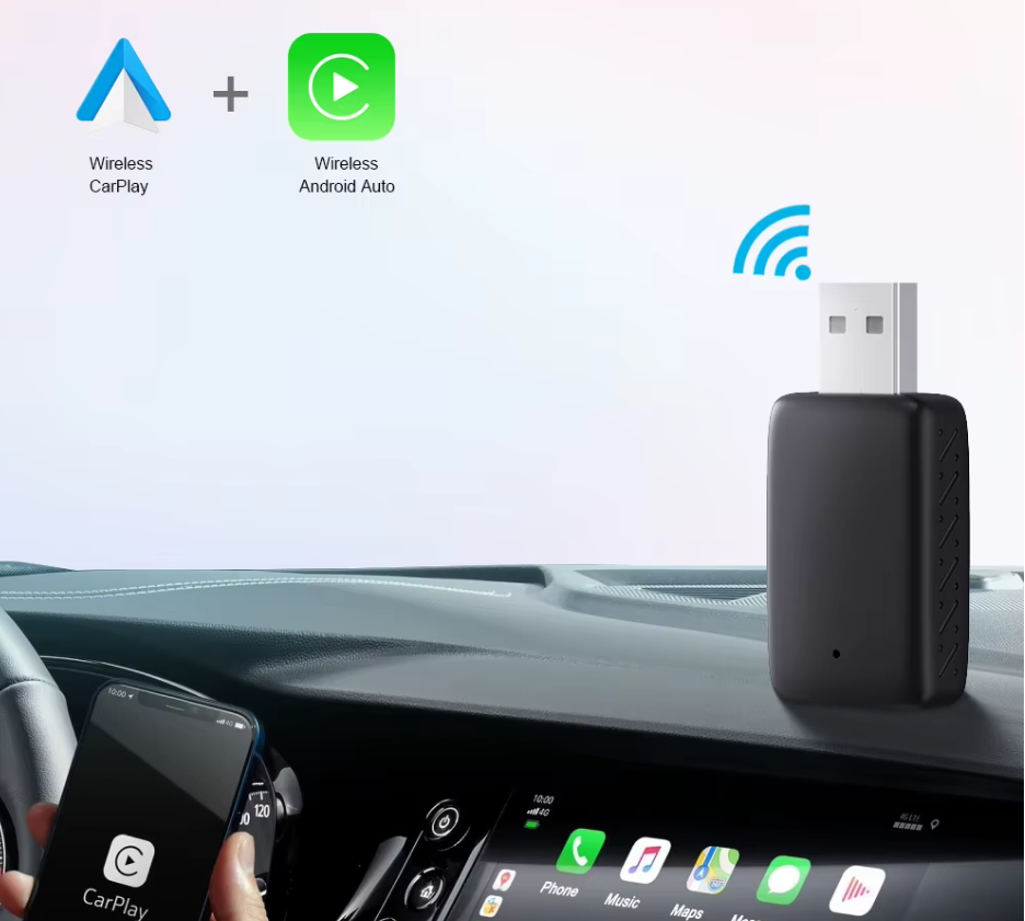 Wired to Wireless Apple CarPlay / Android Auto Converter Dongle