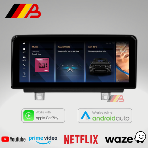 BMW 1 Series F20 F21 | 8.8” Android 13 Display with Built in Apple CarPlay & Android Auto
