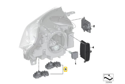 BMW X5 (F15) CSL Yellow DRL Headlight Module Replacements