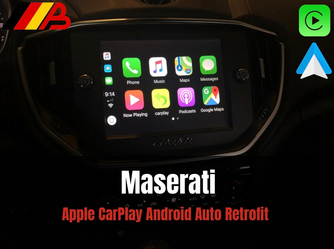 Maserati Wireless Apple CarPlay Android Auto Interface (Ghibli/Quattroporte 2014-2016)