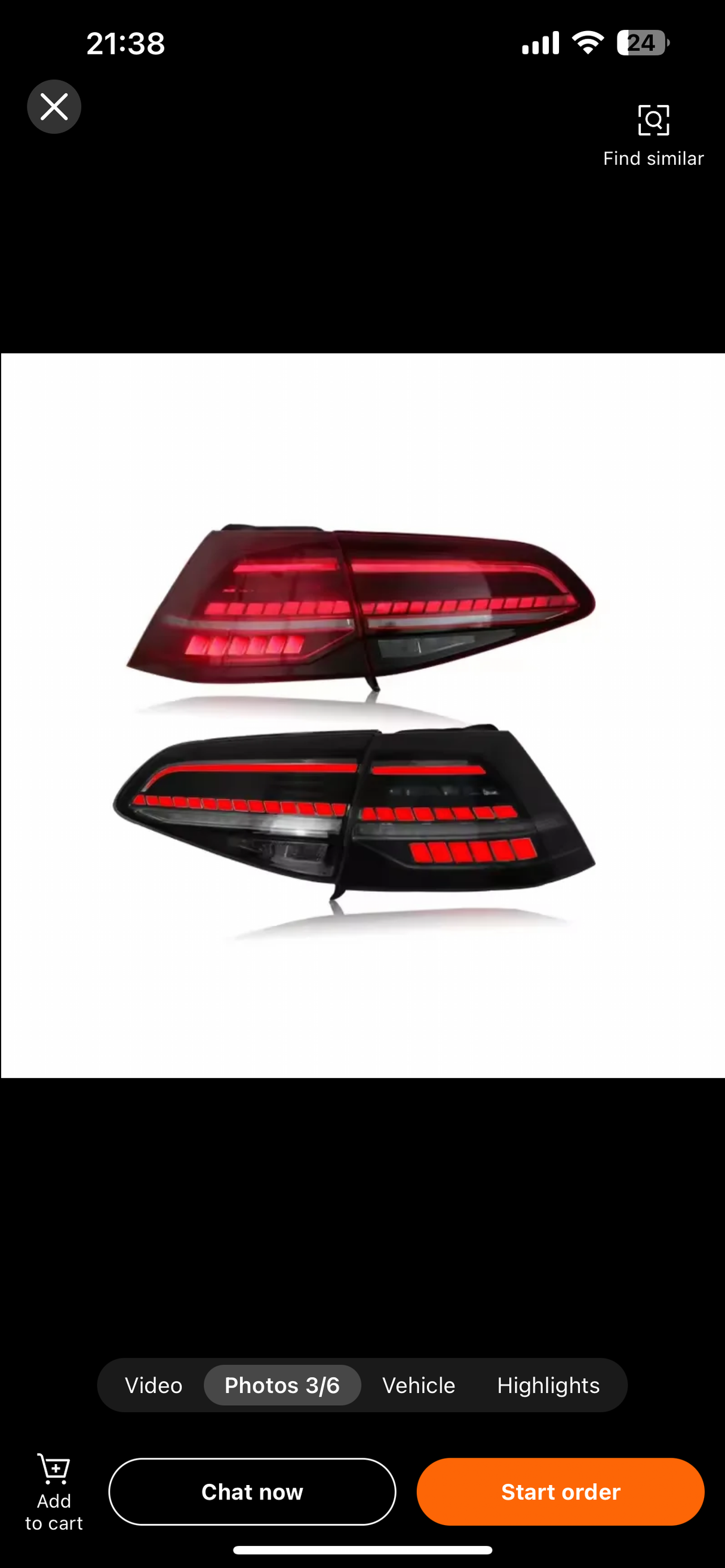 VW Golf MK7 DRL LED Rearlights with Sequential Indicators