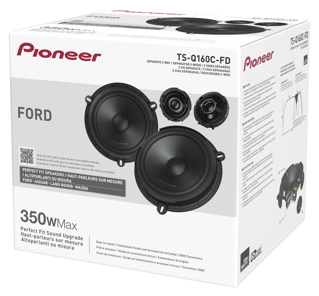 Pioneer TS-Q160C-FD 6.5" Component Speakers for Ford & Mazda