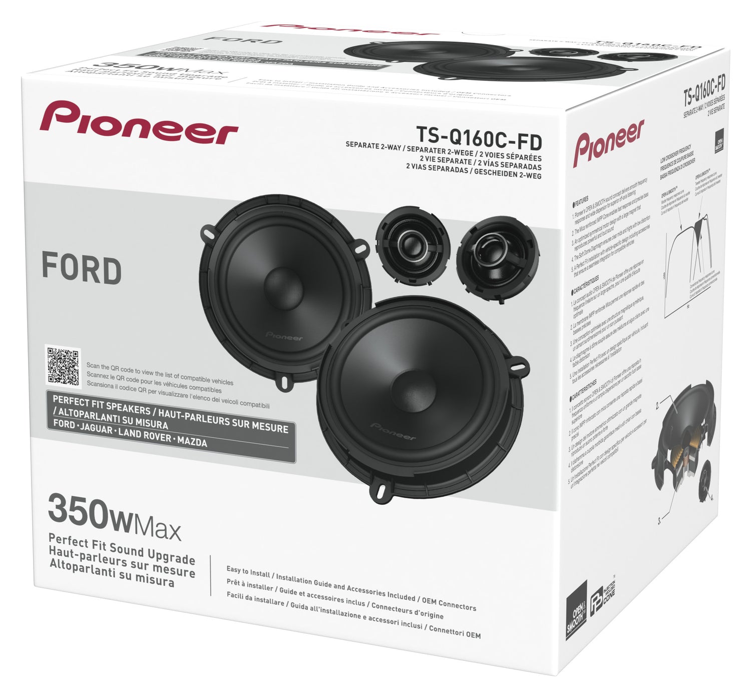 Pioneer TS-Q160C-FD 6.5" Component Speakers for Ford & Mazda