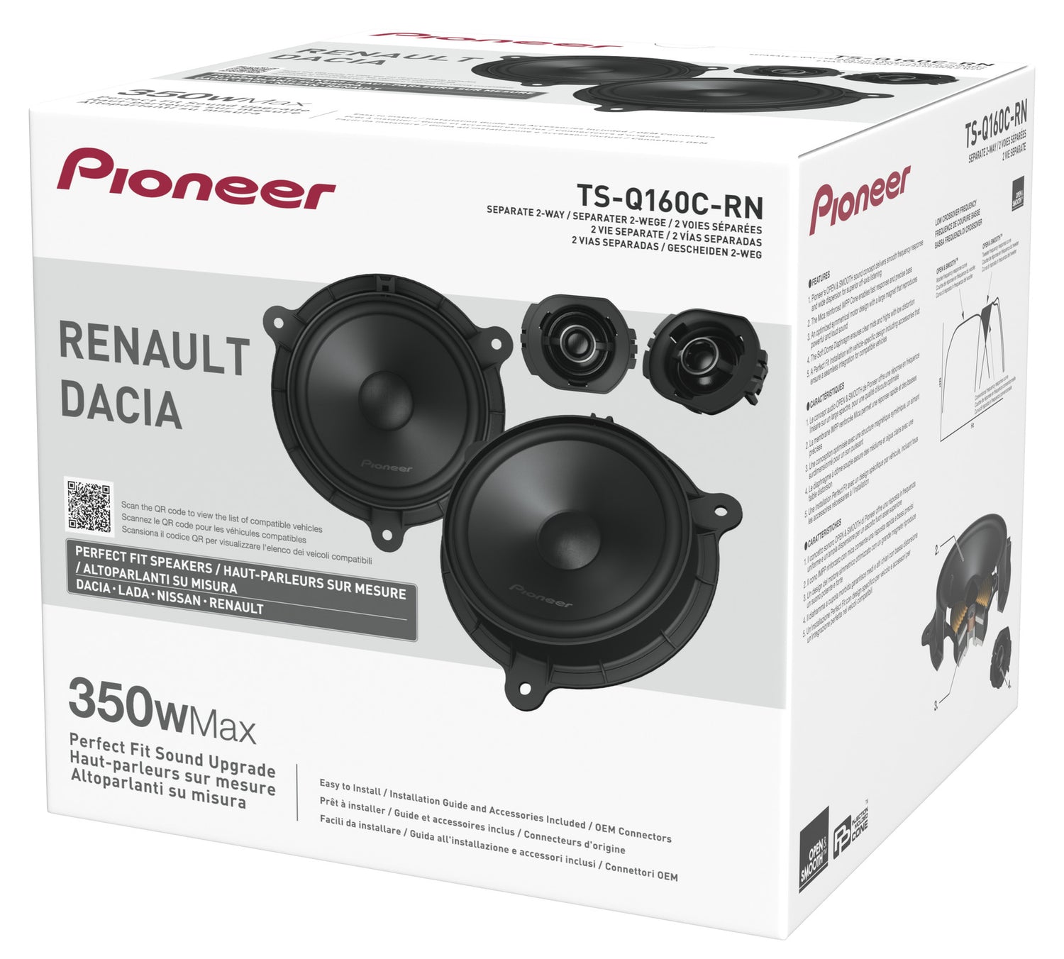 Pioneer TS-Q160C-FT 6.5" Component Speakers for Fiat, Alfa Romeo & Vauxhall