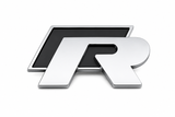 VW R Badge Emblem Matt Black – Rear Tailgate Boot Badge for Volkswagen Golf Mk5 Mk6 Mk7 Polo Passat Tiguan Scirocco