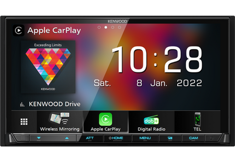 KENWOOD DMX 8021DABS Apple CarPlay DAB Stereo & Full Fitting Kit for Ford Ranger (2016-2020)