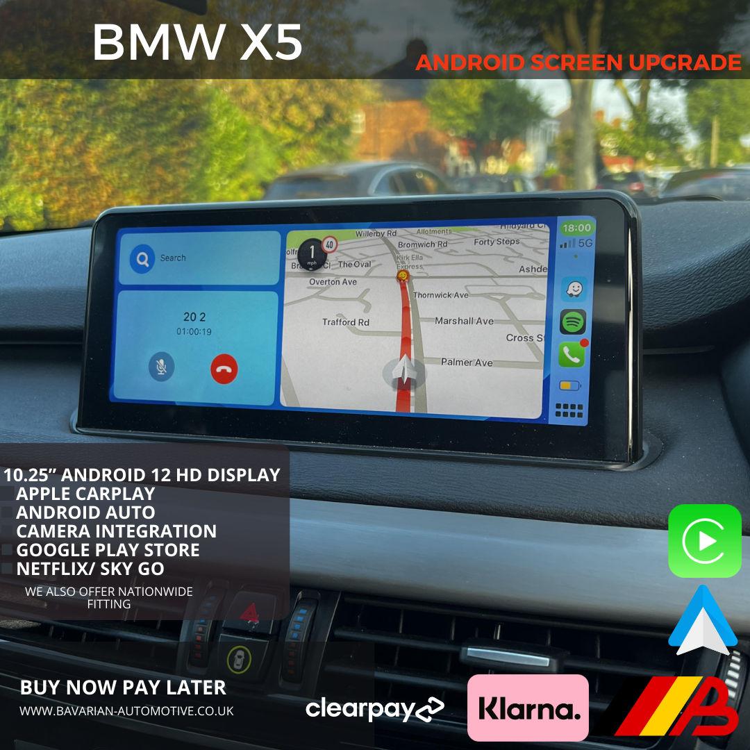 BMW X5 X6 F15 F16  10.25” Android 12 Display with Built in Apple
