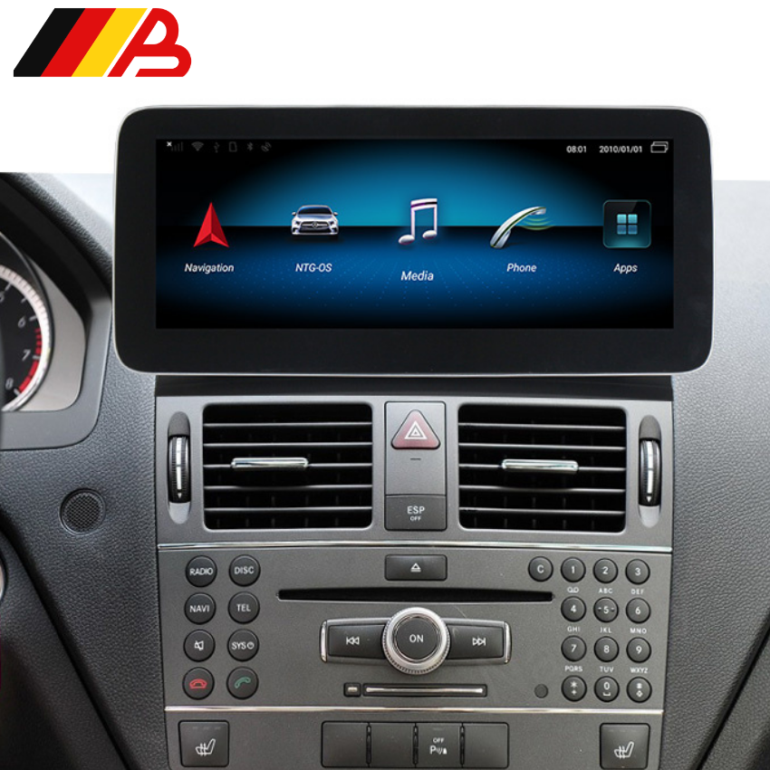 Mercedes Benz C Class W204 Android 11 Touchscreen Display (2008