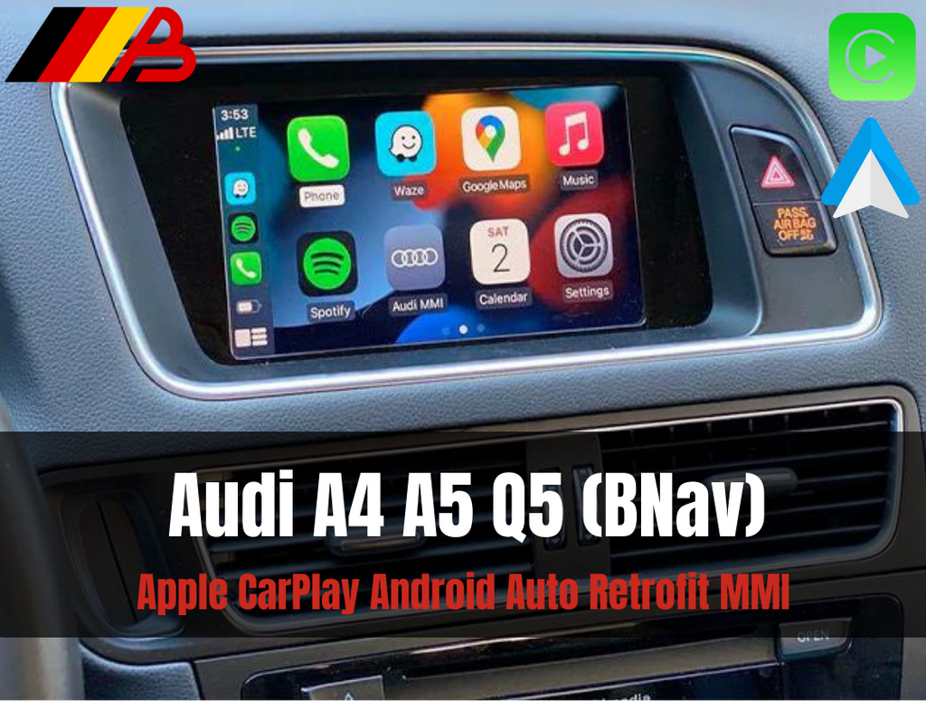 Wireless Apple CarPlay Android Auto Retrofit for Audi A3 8V 2013-18 GPS MMI  - Unique Auto Developments