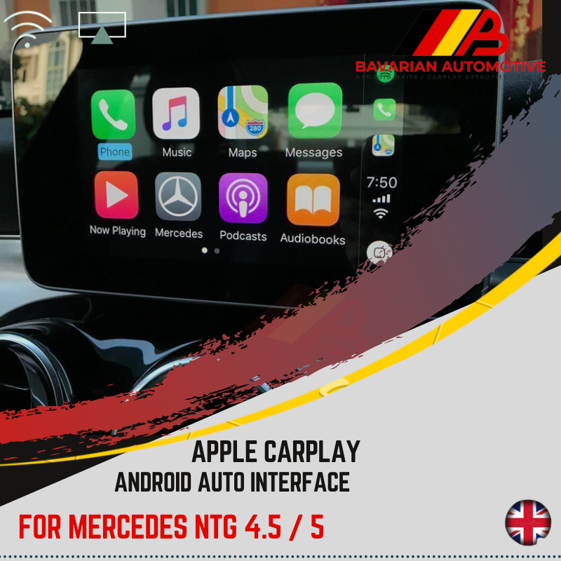 Mercedes NTG 4.5/4.7/5 Wireless Apple CarPlay Android Auto Interface